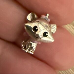 Pandora Silver and Pink Mouse Charm